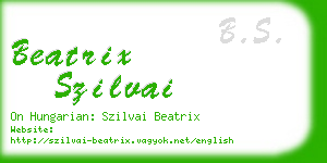 beatrix szilvai business card